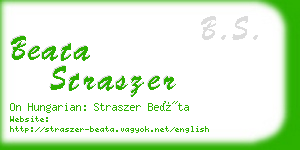 beata straszer business card